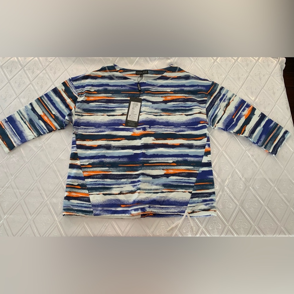 Stylish Women's Striped 3/4 Sleeve Top